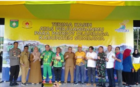 Pemda Sumbawa Beri Bonus  untuk Peraih Medali Porprov,  Ketua Perpani Sumbawa Apresiasi.