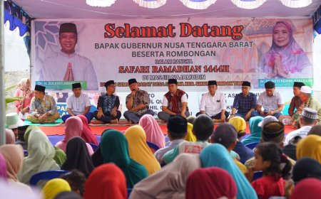 Rangkaian Safari Ramadhan, Gubernur Bagi Sembako dan Sayuran di  Dusun Semaya Lombok Timur