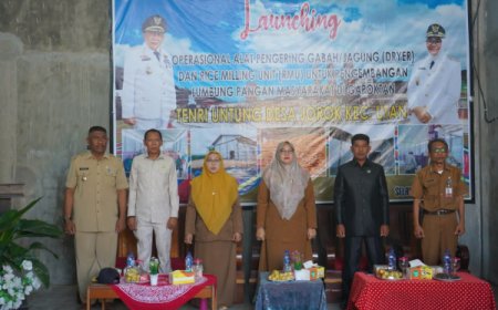 Wakil Bupati Sumbawa  Launching Operasional RMU dan Bed Drayer di Kelompok Lumbung Pangan Masyarakat dan Gapoktan Tenri Untung