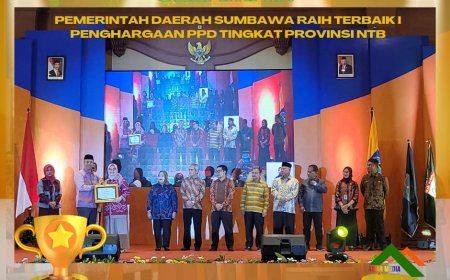 Selamat! Pemerintah Daerah Sumbawa Raih Terbaik 1 Penghargaan PPD Tingkat Provinsi NTB