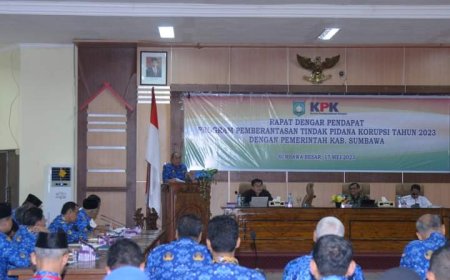 Pemda Sumbawa Ikuti Rapat Dengar Pendapat Program  Pemberantasan Korupsi dengan KPK