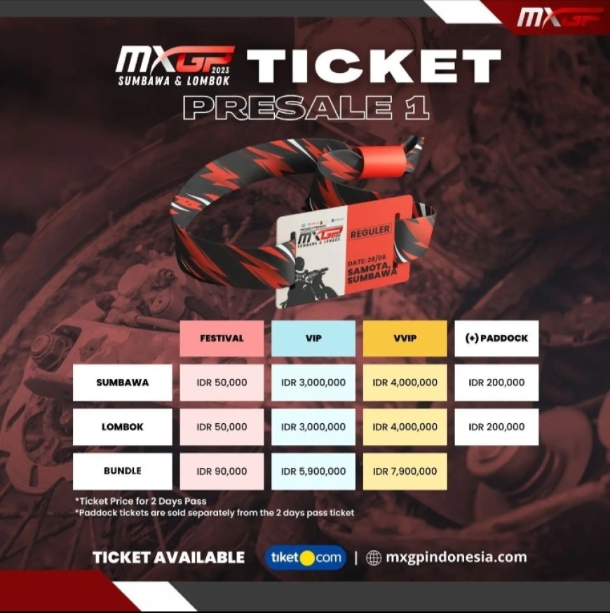 Murah Meriah! Harga Tiket MXGP Mulai Rp 25 Ribu