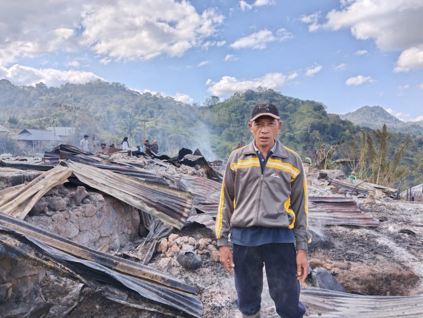 Kebakaran Di Dusun Musuk  Anggota DPRD Sumbawa Langsung Turun ke Lokasi