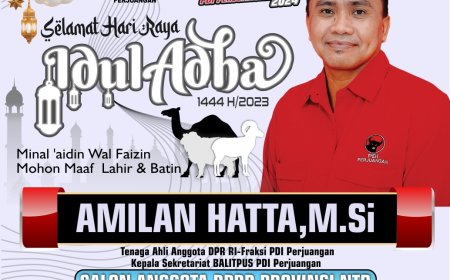 Amilan Hatta Sekeluarga mengucapkan Selamat Hari Raya Iedul Adha 1444 H