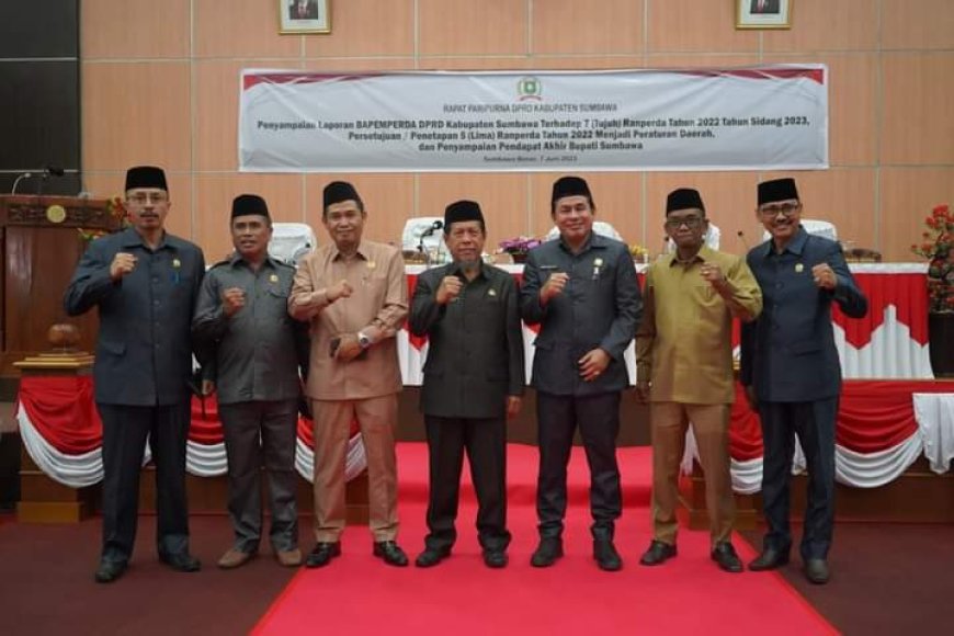 Bupati Sumbawa Apresiasi Penetapan 5 Ranperda oleh DPRD