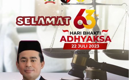 Ketua DPRD Kabupaten Sumbawa mengucapkan Selamat Hari Bhakti Adiaksa ke 63