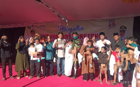 Rangkaian Hari Kedua Harkopnas ke 76, Dekopinda bersama Diskoperindag & UKM Sumbawa Selenggarakan Khitanan Massal