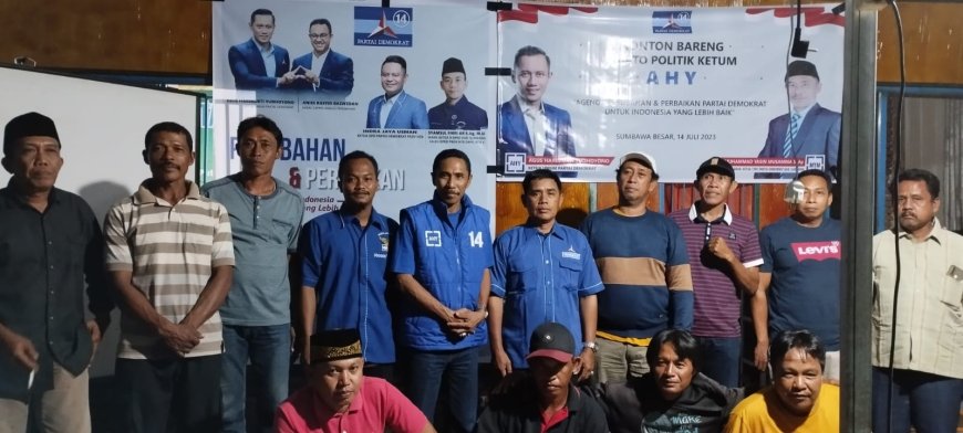 Jalin Silaturrahmi Dan Penguatan Kader,Wakil Ketua I DPC Demokrat Yasin Musamma Gelar Nonton Bareng Pidato Politik AHY