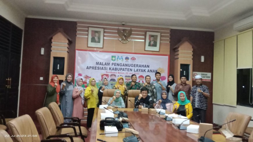 Selamat!Sumbawa Raih Penghargaan Kabupaten Layak Anak Tingkat Pratama Tahun 2023