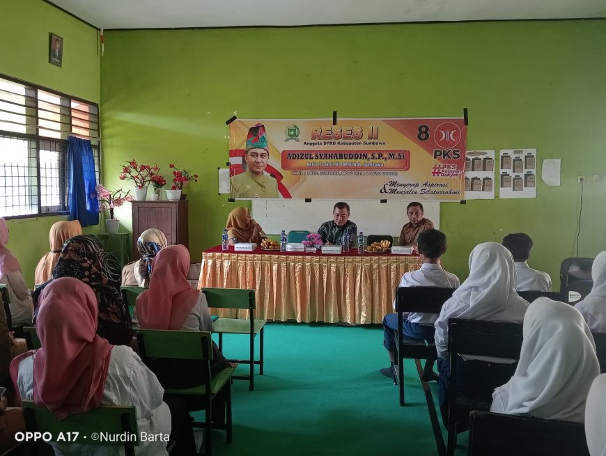 Reses di SMPN 1 Moyo Utara Adizul Serap Aspirasi Peningkatan Sarana dan Prasarana Pendidikan