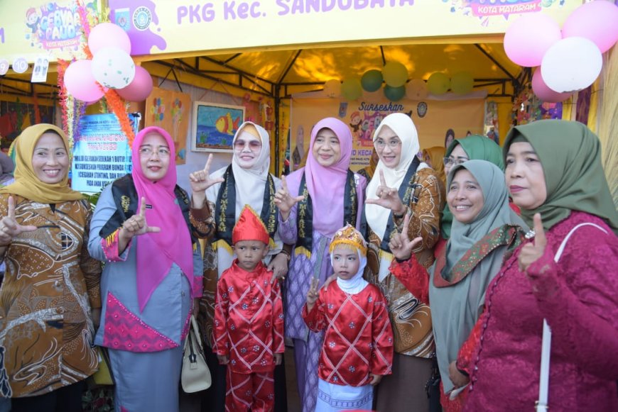 Semarak Gebyar PAUD Kota Mataram, Bunda Niken Harapkan Bisa Berikan Kontribusi bagi Pengembangan Karakter Anak
