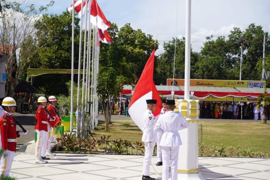 Bupati Sumbawa Jadi Inspektur Upacara Detik-Detik Proklamasi RI, Berlangsung Khidmat