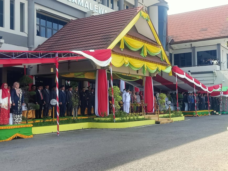 Bupati Sumbawa Jadi Inspektur Upacara Detik-Detik Proklamasi RI, Berlangsung Khidmat