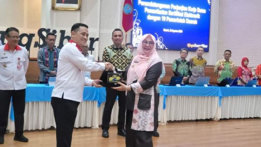 Pemda Sumbawa Kerjasama  dengan BSSN  Terapkan Sertifikat Elektronik Dalam Penyelenggaraan Pemerintahan