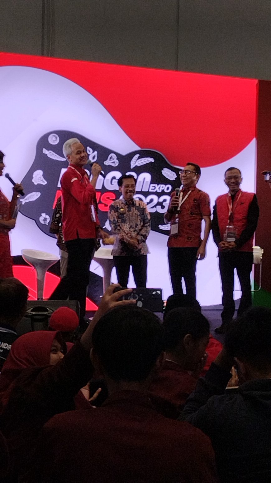 Kunjungi Pameran Pangan Plus Expo 2023 Ganjar Sebut Pentingnya Vitamin Penambah Darah  Bagi Perempuan
