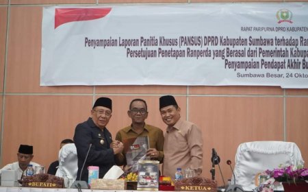 DPRD Sumbawa Tetapkan Perubahan Perda  Penyertaan Modal Daerah Kepada BUMD Tahun Anggaran 2021-2025