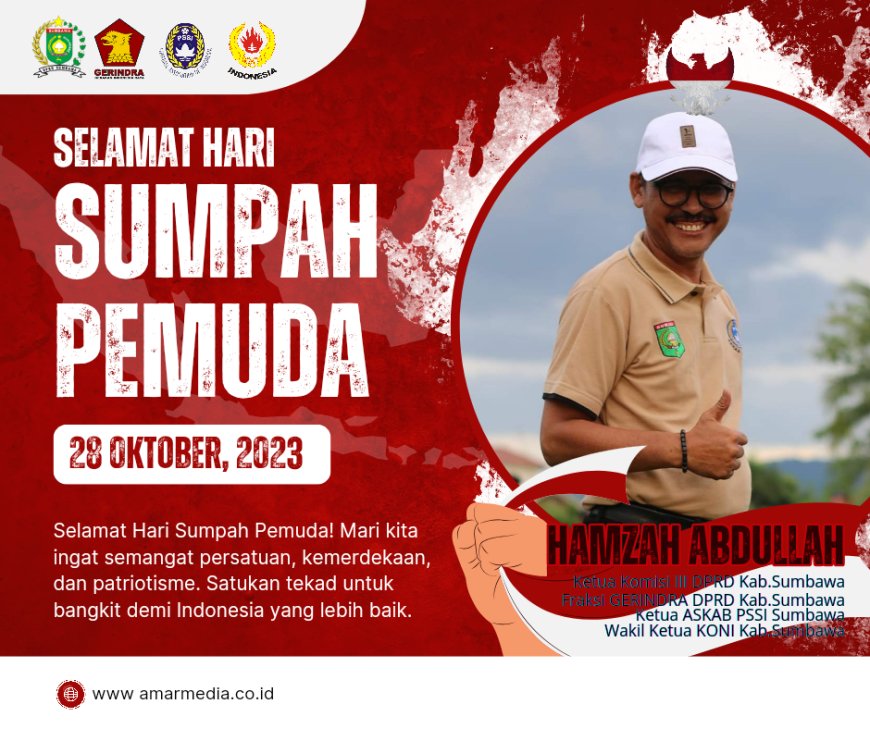 Hamzah Abdullah Mengucapkan Selamat Hari Sumpah Pemuda