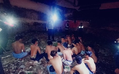 Laksanakan  Patroli Blue Light  dan KRYD Kapolsek Sumbawa Harapkan Wilayah Aman dan Kondusif