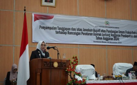 Wakil Bupati Sumbawa Berikan Penjelasan Atas Pemandangan Umum Fraksi Dewan