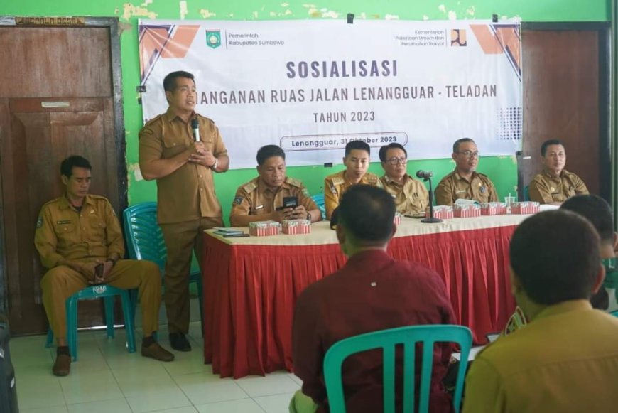Pemda Sumbawa Sosialisasikan Pembangunan Ruas Jalan Lenangguar - Teladan