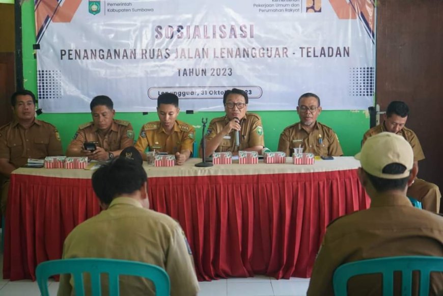 Pemda Sumbawa Sosialisasikan Pembangunan Ruas Jalan Lenangguar - Teladan