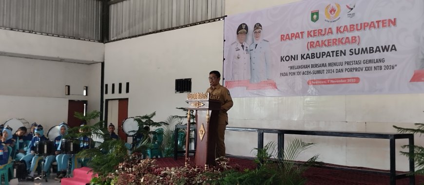 Bupati Sumbawa Buka Rakerkab KONI, Berpesan Olahraga Tak Cuma Mengejar Prestasi Tapi  Membentuk Karakter Disiplin dan Semangat Juang