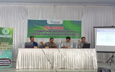 LPES NTB Bersama  KPE Ummat MUI Sumbawa Selenggarakan Pelatihan Pengembangan dan Pengelolaan Koperasi Syariah