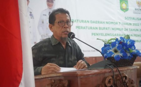 Sekda Sumbawa H.Bas Buka Sosialisasi Perda dan Perbup Tentang  Pengelolaan Zakat, Infak dan Sedekah