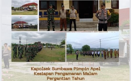 Kapolsek Sumbawa Pimpin Apel Kesiapan Pengamanan Malam Pergantian Tahun