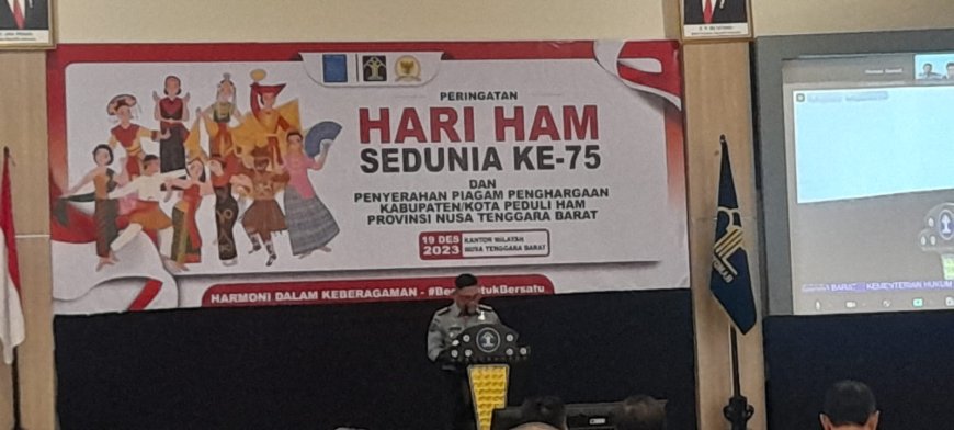 Pemkab Sumbawa Raih Penghargaan   Kabupaten Peduli HAM Tahun 2023