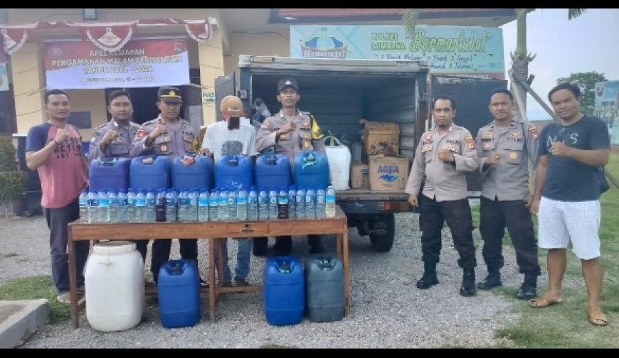 Polsek Sumbawa Ungkap dan Sita 1 Box Miras Jelang Malam Tahun Baru 2024