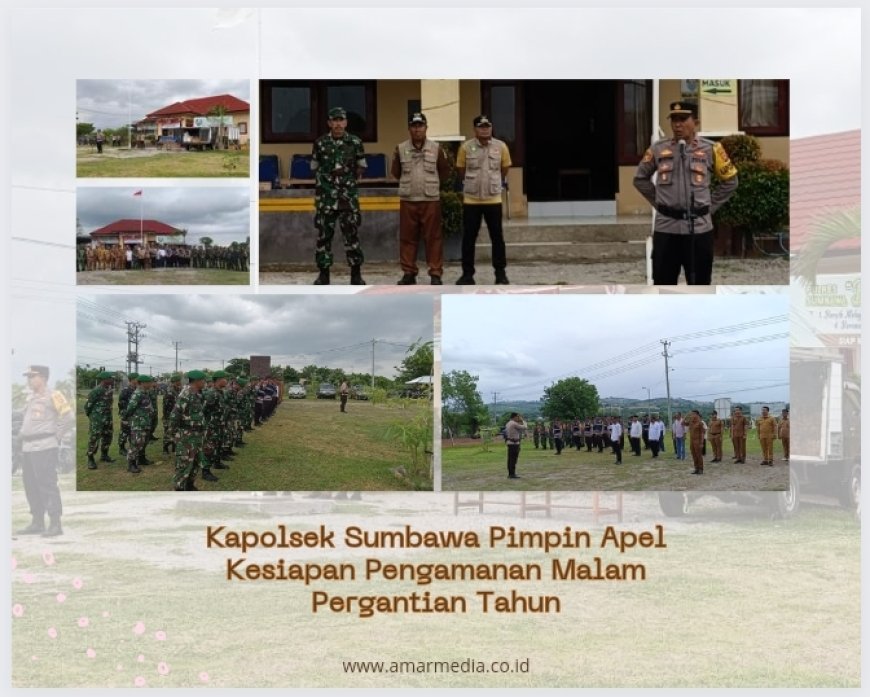 Kapolsek Sumbawa Pimpin Apel Kesiapan Pengamanan Malam Pergantian Tahun