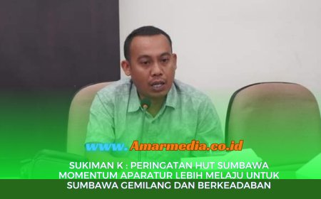 Sukiman K SPdI: Peringatan HUT Sumbawa Momentum Aparatur Lebih Melaju Untuk Sumbawa Gemilang dan Berkeadaban