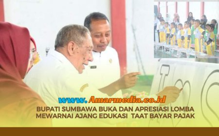 Bupati Sumbawa Buka dan Apresiasi Lomba Mewarnai Ajang Edukasi  Taat Bayar Pajak Sejak Dini