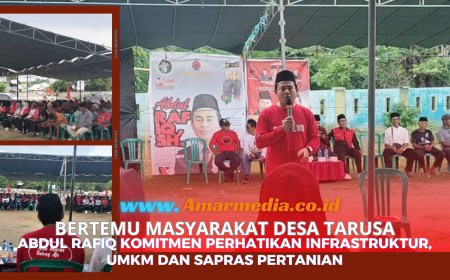 Bertemu Masyarakat Desa Tarusa. Abdul Rafiq Komitmen Perhatikan Infrastruktur, UMKM dan Sapras Pertanian