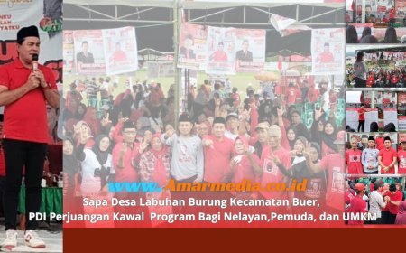Sapa Desa Labuhan Burung Kecamatan Buer, PDI Perjuangan Kawal  Program Bagi Nelayan,Pemuda, dan UMKM