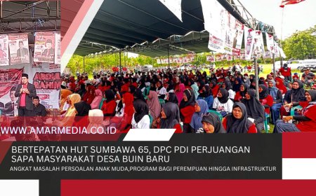 Bertepatan HUT Sumbawa 65, DPC PDI Perjuangan Sapa Masyarakat Desa Buin Baru