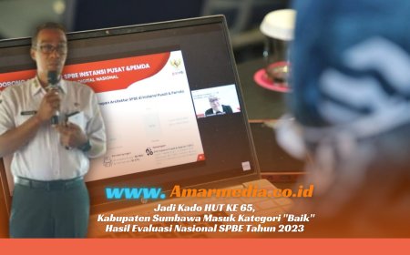 Jadi Kado HUT KE 65, Kabupaten Sumbawa Masuk Kategori "Baik" Hasil Evaluasi Nasional SPBE Tahun 2023