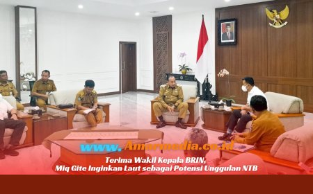 Terima Wakil Kepala BRIN, Miq Gite Inginkan Laut sebagai Potensi Unggulan NTB