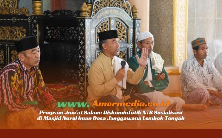 Program Jum'at Salam: Diskominfotik NTB Sosialisasi di Masjid Nurul Iman Desa Janggawana Lombok Tengah