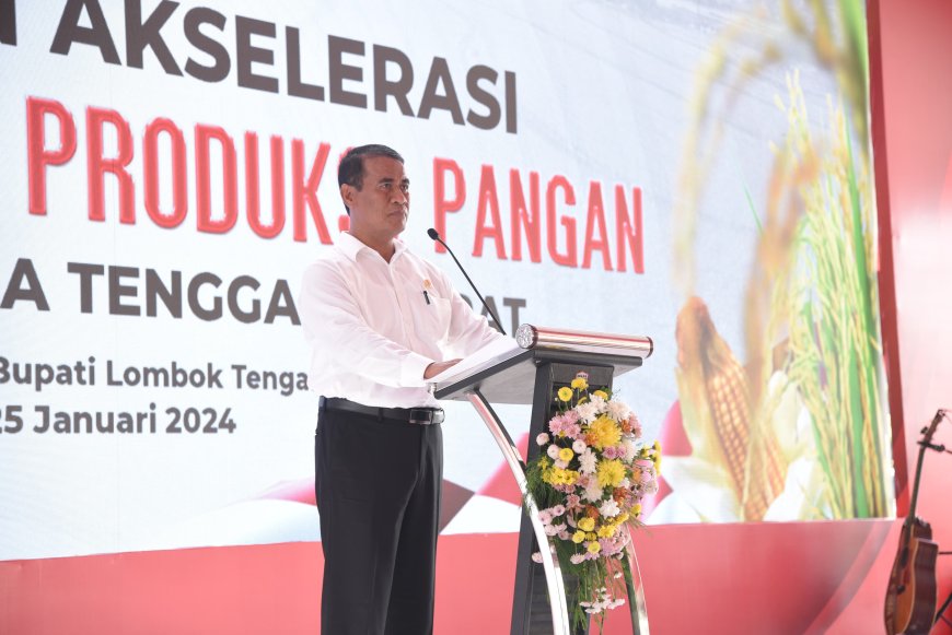 Kunker Mentan di NTB, PJ Gubernur: Semangat Tingkatkan Produksi Pangan, Jadikan NTB sebagai Lumbung Beras Nasional