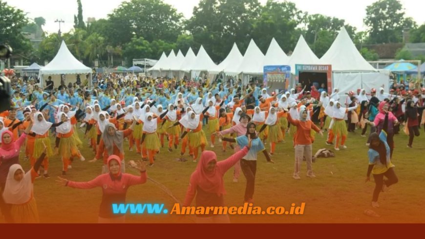 Meriah! Senam Gemilang diikuti Ribuan Pelajar Se Kabupaten Sumbawa  Wabup Hj Novy Berpesan Jaga Kesehatan