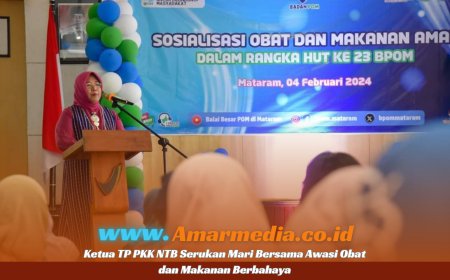 Ketua TP PKK NTB Serukan Mari Bersama Awasi Obat dan Makanan Berbahaya