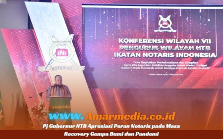 Pj Gubernur NTB Apresiasi Peran Notaris pada Masa Recovery Gempa Bumi dan Pandemi