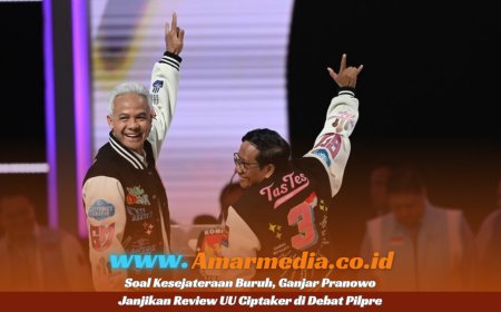 Soal Kesejahteraan Buruh, Ganjar Pranowo  Janjikan Review UU Ciptaker di Debat Pilpres