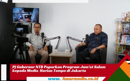 Pj Gubernur NTB Paparkan Program Jum'at Salam kepada Media  Harian Tempo di Jakarta