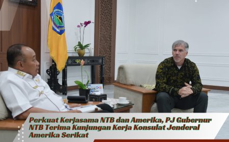 Perkuat Kerjasama NTB dan Amerika, PJ Gubernur NTB Terima Kunjungan Kerja Konsulat Jenderal Amerika Serikat