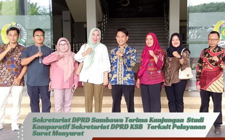 Sekretariat DPRD Sumbawa Terima Kunjungan  Studi  Komparatif Sekretariat DPRD KSB   Terkait Pelayanan Surat Menyurat