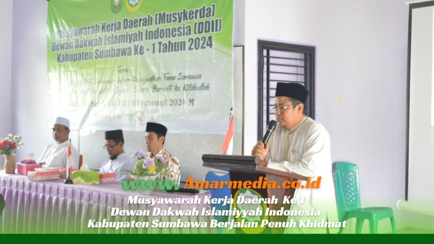 Musyawarah Kerja Daerah  Ke 1 Dewan Dakwah Islamiyyah Indonesia  Kabupaten Sumbawa Berjalan Penuh Khidmat