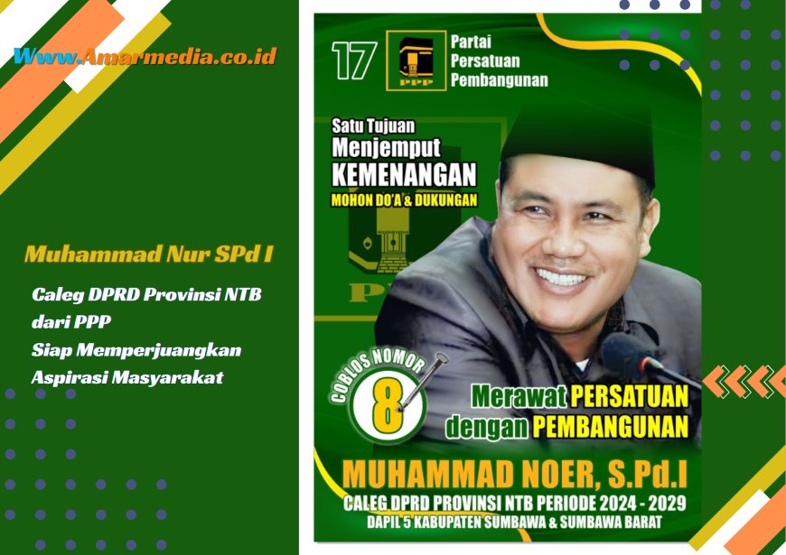 Muhammad Nur SPd I, Caleg DPRD Provinsi NTB dari PPP Siap Memperjuangkan Aspirasi Masyarakat